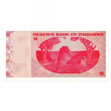 Zimbabwe 10 Dollár Bankjegy 2009 P94