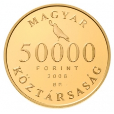Hunyadi Mátyás arany 50000 Forint 2008 PP 10g