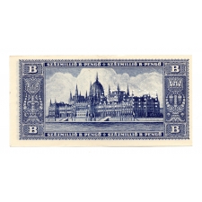 100 millió B.-Pengő Bankjegy 1946 MINTA perforációval