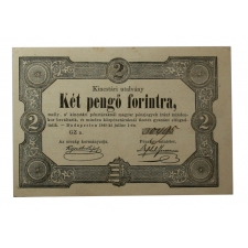 Kincstári utalvány 2 Pengő Forintra -Kossuth bankó- 1849 UNC