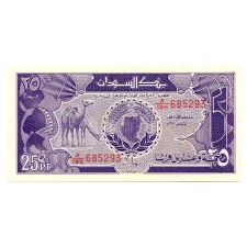 Szudán 25 Piaszter Bankjegy 1987 P37