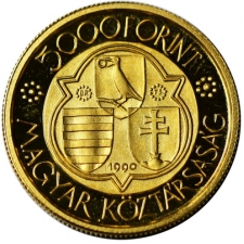 Mátyás király arany 5000 Forint 1990 PP