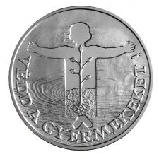 1989. Védd a Gyermeket ezüst 500 Forint. BU