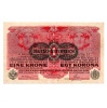 1 Korona Bankjegy 1916 Deutschösterreich bélyegzéssel VF