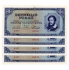 1 Millió Pengő Bankjegy 1945 UNC sorszámkövető 4 db alacsony 
