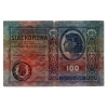 100 Korona Bankjegy 1912. Románia bélyegzéssel elöl VG