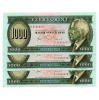 1000 Forint Bankjegy 1983 November B sorozat gEF sorkövető 3db