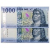 1000 Forint Bankjegy 2017 MINTA és DB alacsony azonos sorszámmal