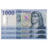 1000 Forint Bankjegy 2017 MINTA sorszámkövető 3db
