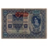 1000 Korona Bankjegy 1902 DEUTSCHÖSTERREICH bélyegzés II.típus
