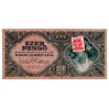 1000 Pengő Bankjegy 1945 VF egyenes hármas a sorszámban Bélyeg