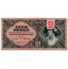 1000 Pengő Bankjegy 1945 VF vagyondézsma bélyeggel