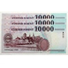 10000 Forint Bankjegy 2012 AC UNC sorszámkövető 3db