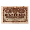 20 Fillér Postatakarékpénztár jegy 1920 F