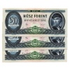 20 Forint Bankjegy 1980 EF sorszámkövető 3 db