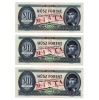 20 Forint Bankjegy 1975 MINTA sorszámkövető 3db