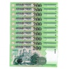200 Forint Bankjegy 1998 FB UNC sorszámkövető 10db