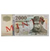 2000 Forint Bankjegy 2010 MINTA nagyon alacsony sorszám 0000050