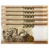 2000 Forint Bankjegy 2016 CB,CC,CD,CE,CF azonos alacsony sorszám