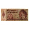 5 Pengő Bankjegy 1939 VF alacsony sorszám 002265
