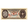 50 Forint Bankjegy 1983 MINTA lyukasztás és bélyegzés D000