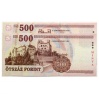 500 Forint Bankjegy 2008 EA MINTA sorszámkövető pár