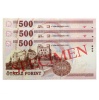 500 Forint Bankjegy 2010 MINTA sorszámkövető 3db