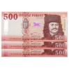 500 Forint Bankjegy 2018 EB UNC alacsony sorszámkövető 3db