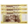 5000 Forint Bankjegy 2017 MINTA sorszámkövető 3db