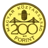 2014 Deák Ferenc 200 Forint Piefort aranyleveret