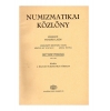 Numizmatikai Közlöny 70-71. évfolyam 1971-1972