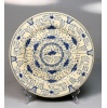 Antik Zsolnay kék virágmintás porcelán tányér 1878-90