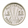 Ausztrália ezüst 3 Pence 1950
