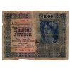 Ausztria 1000 Korona Bankjegy 1922 sorozatszám 3000 felett