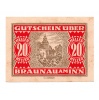 Ausztria Notgeld Braunau am Inn 20 Heller 1920
