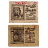 Ausztria Notgeld Kirchschlag 10-20 Heller 1920 bélyegzéssel