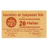 Ausztria Notgeld Tulln 20 Heller 1920