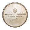 Bozó Gyula: Grand Hotel Corvinus emlékérem 1992 Ag