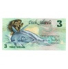 Cook-szigetek 3 Dollár Bankjegy 1992 P6 emlékkiadás