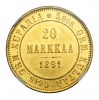 Finnország III. Sándor 20 Márka 1891 L