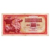 Jugoszlávia 100 Dinár Bankjegy 1965 sorszám 6 jegyű P80b