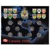 Kanada 12 darabos Millenniumi 25 Cent 1999 emlékérme sor