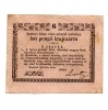 Rozsnyó 6 Pengő krajczárra Pénztári utalvány 1849 tévnyomat