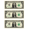 USA 1 Dollár Bankjegy 2013 B sorszámkövető 3db bankjegy 