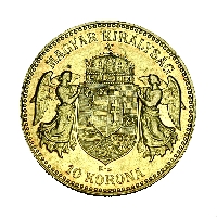 Magyar aranypénz hátoldala
